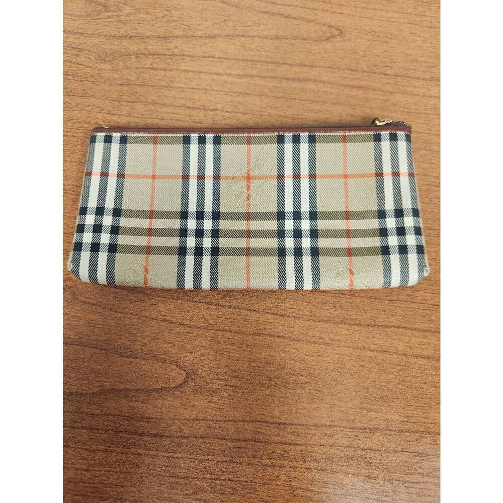 Burberrys VINTAGE Haymarket Check coin pouch. Slight ware on corners see picture - Picture 2 of 11
